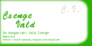 csenge vald business card